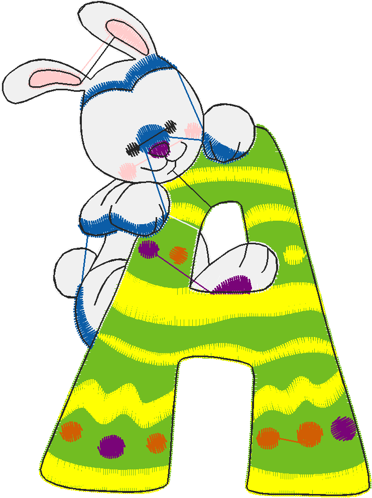 Alphabet easter time a