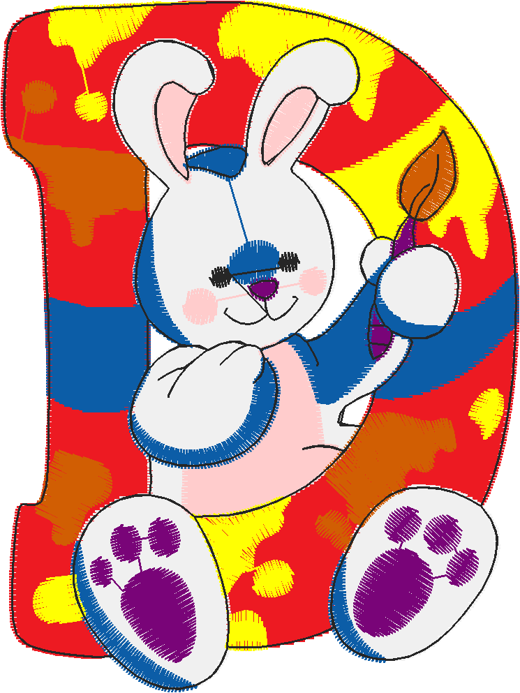 Alphabet easter time d