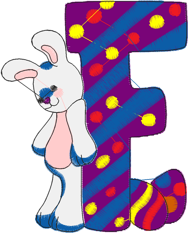 Alphabet easter time f