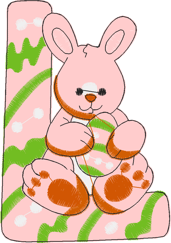 Alphabet easter time l
