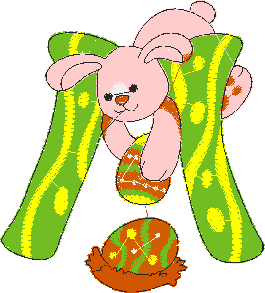Alphabet easter time m