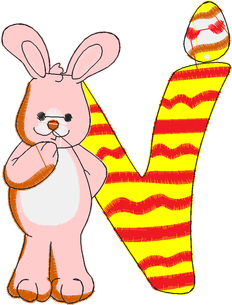 Alphabet easter time n
