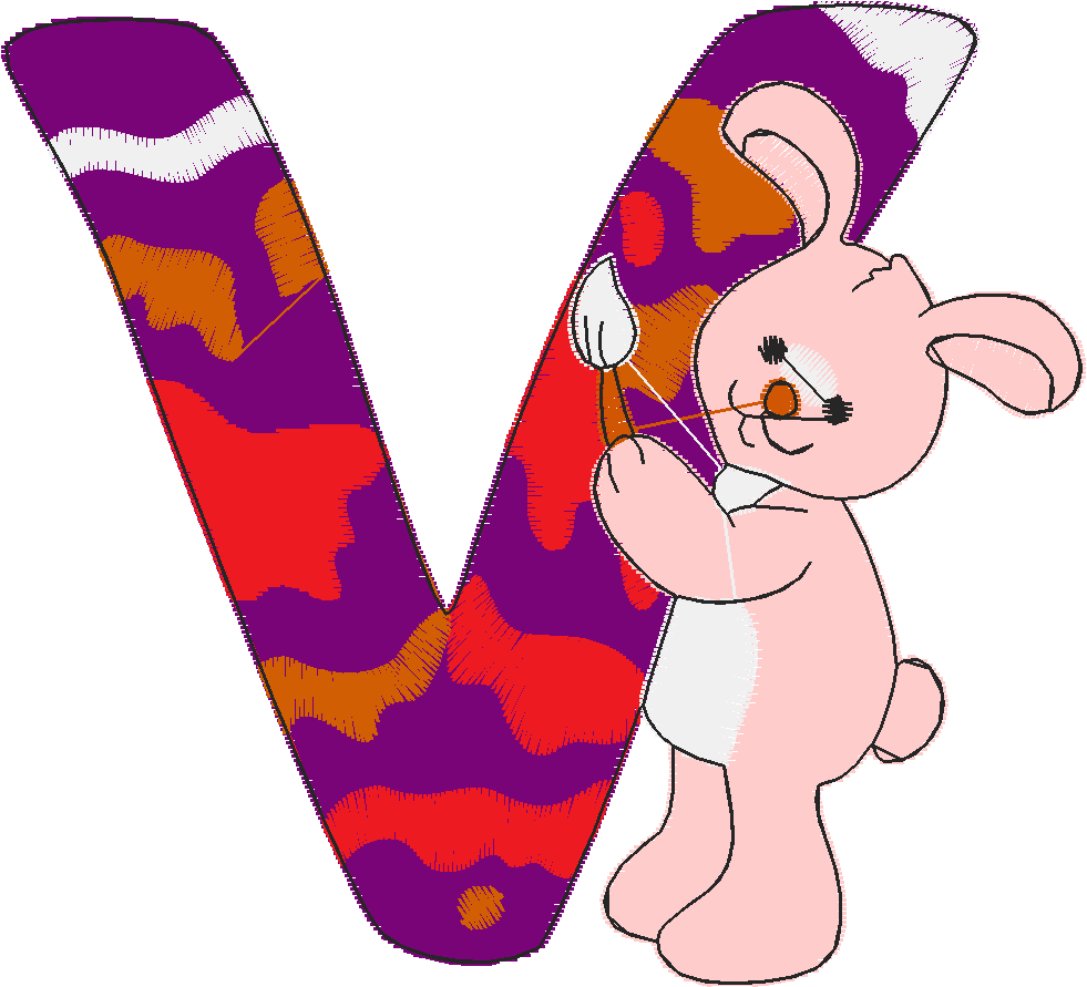 Alphabet easter time v