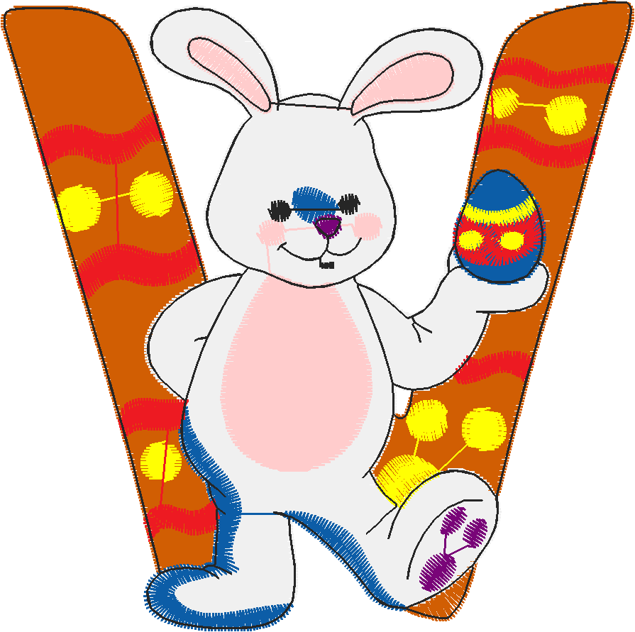 Alphabet easter time w