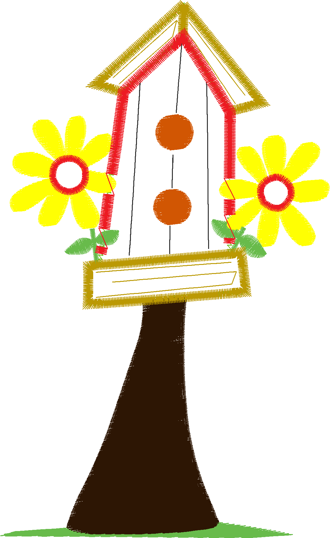 Applique   Bird Houses  (1)