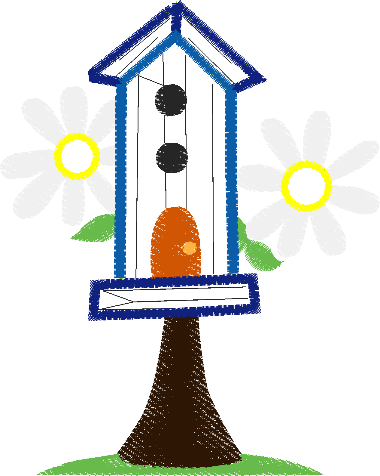 Applique   Bird Houses  (2)