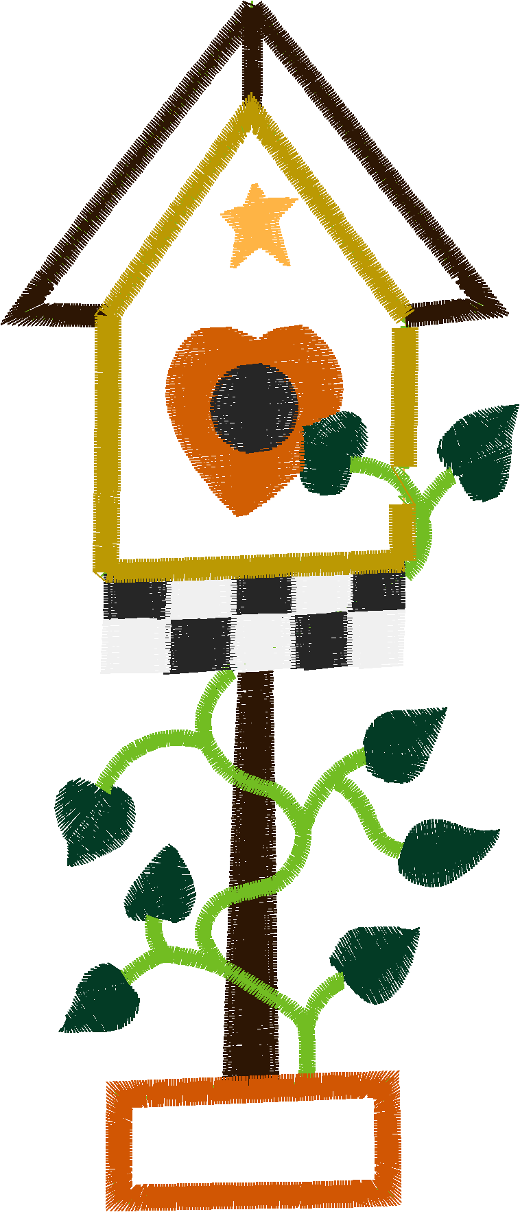 Applique   Bird Houses  (3)