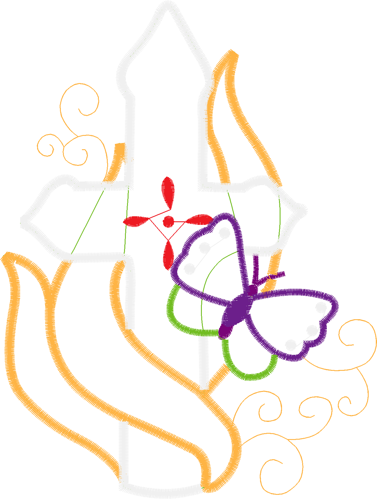 Applique   Crosses, Ribbons & Butterflies  (1)