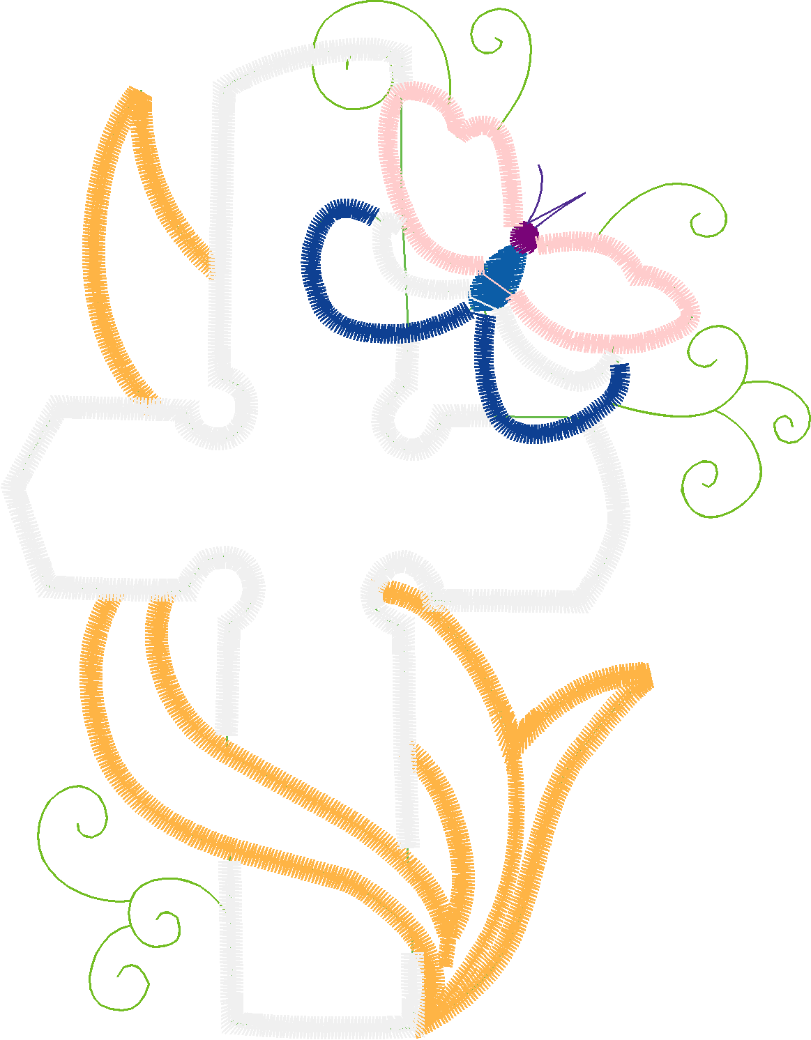 Applique   Crosses, Ribbons & Butterflies  (6)