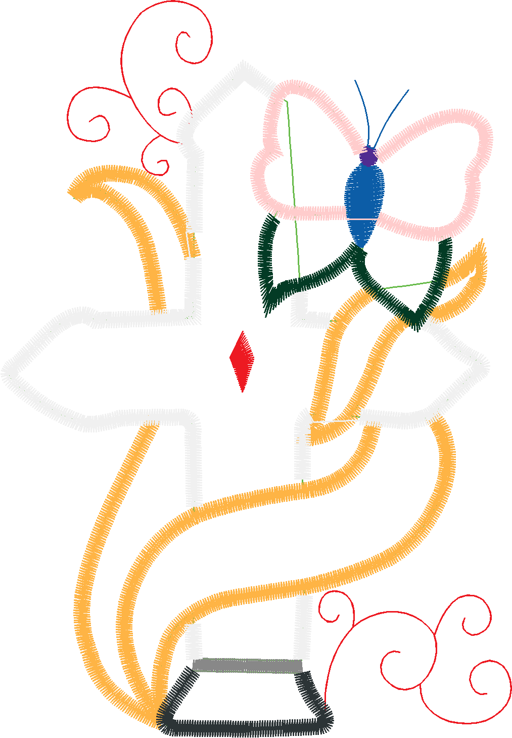 Applique   Crosses, Ribbons & Butterflies  (7)