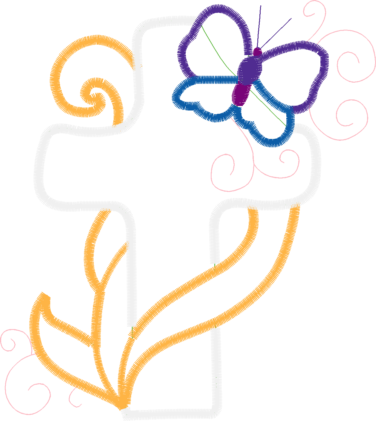 Applique   Crosses, Ribbons & Butterflies  (8)