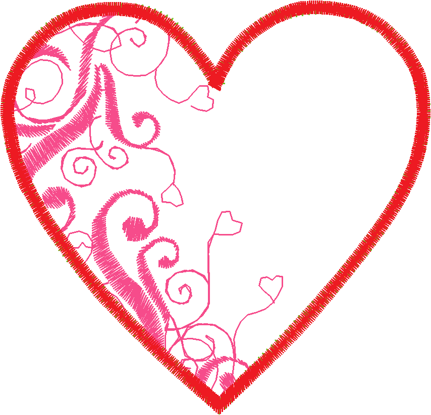 Applique   Decorative Hearts  (1)