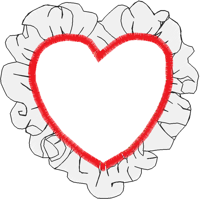 Applique   Decorative Hearts  (10)