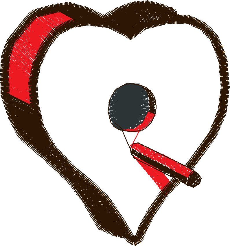 Applique   Decorative Hearts  (8)