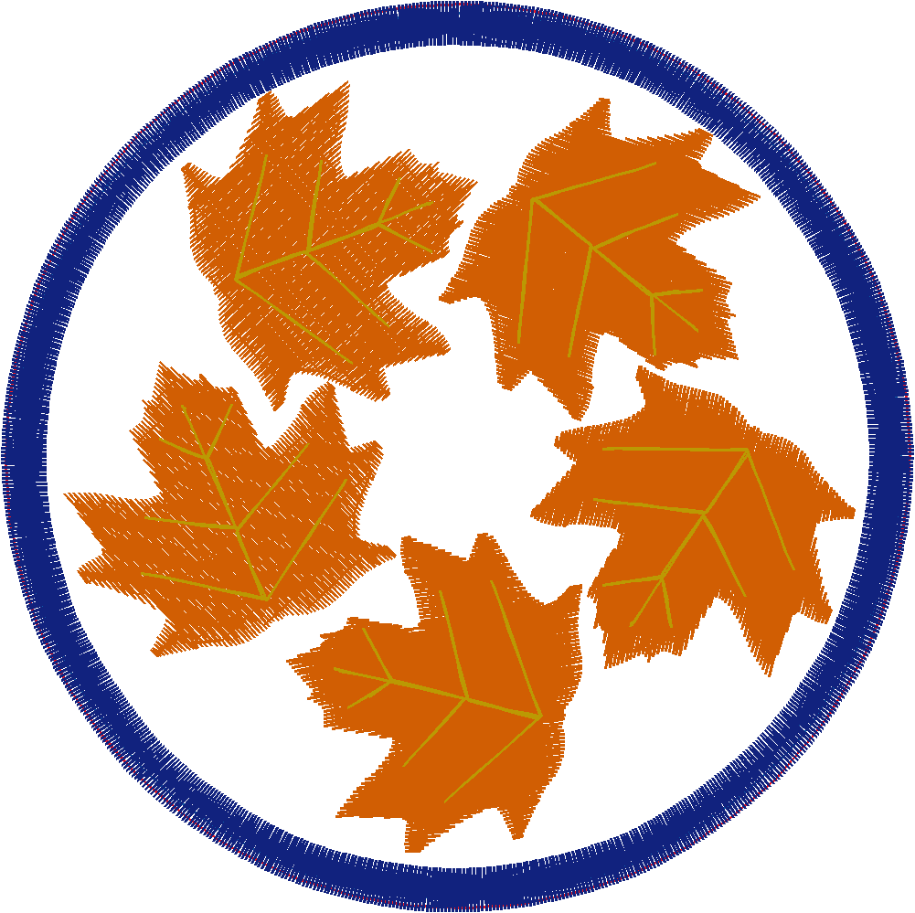 Applique   Fall Leaves Coasters  (8)