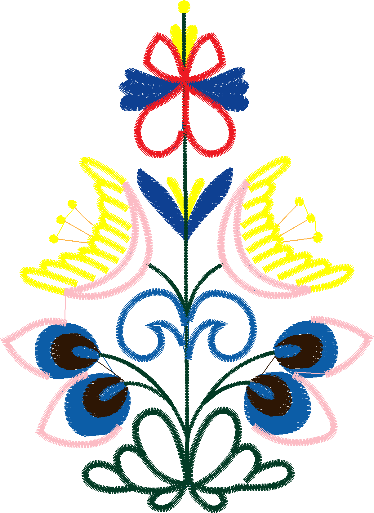 Appfolkartflowers 001 5x7