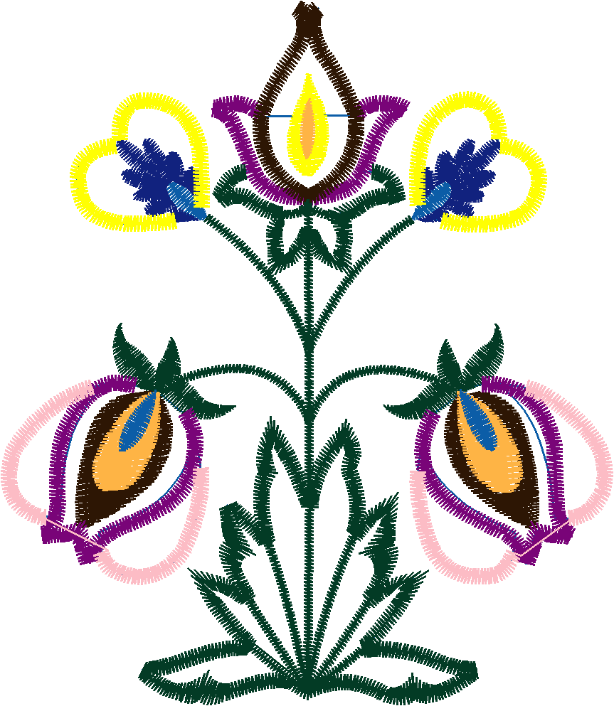 Appfolkartflowers 002 4x4