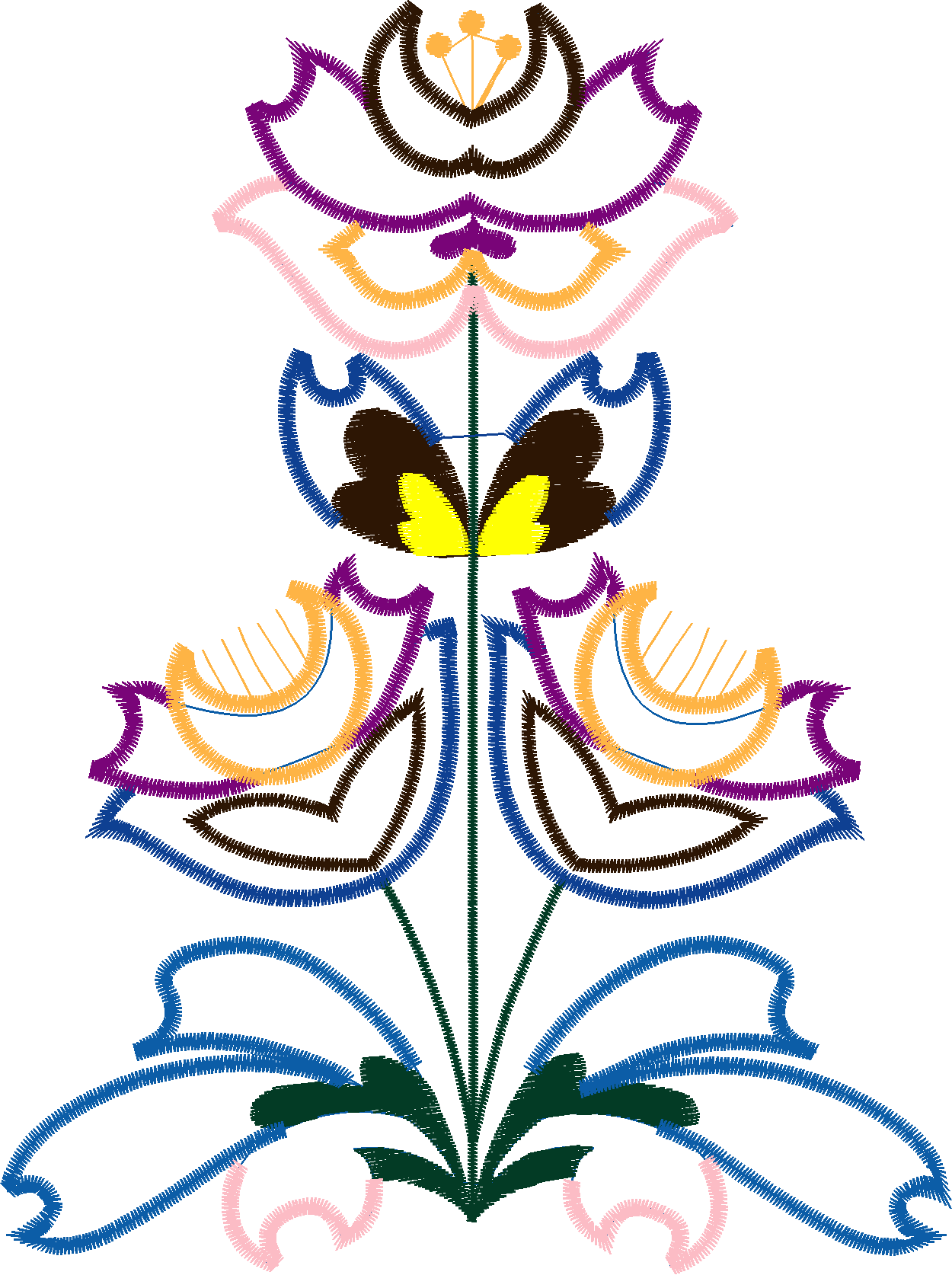 Appfolkartflowers 003 5x7