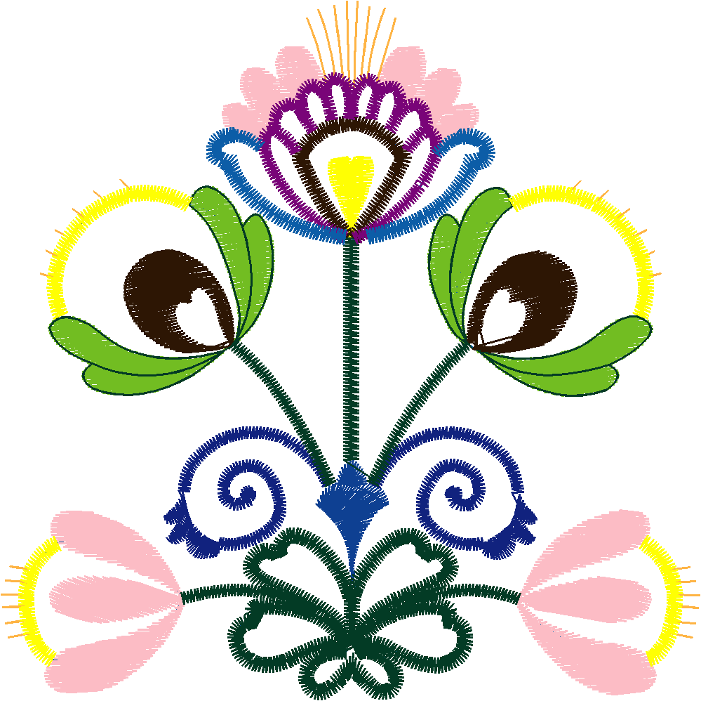Appfolkartflowers 004 4x4