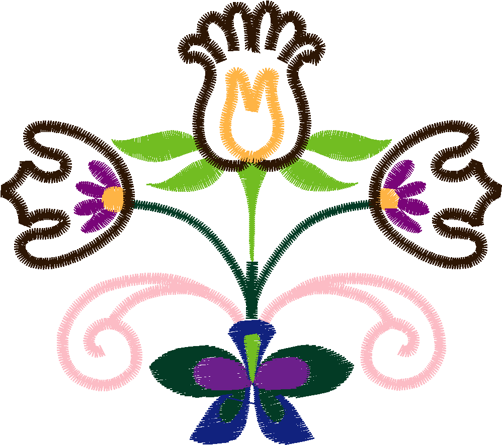 Appfolkartflowers 005 4x4