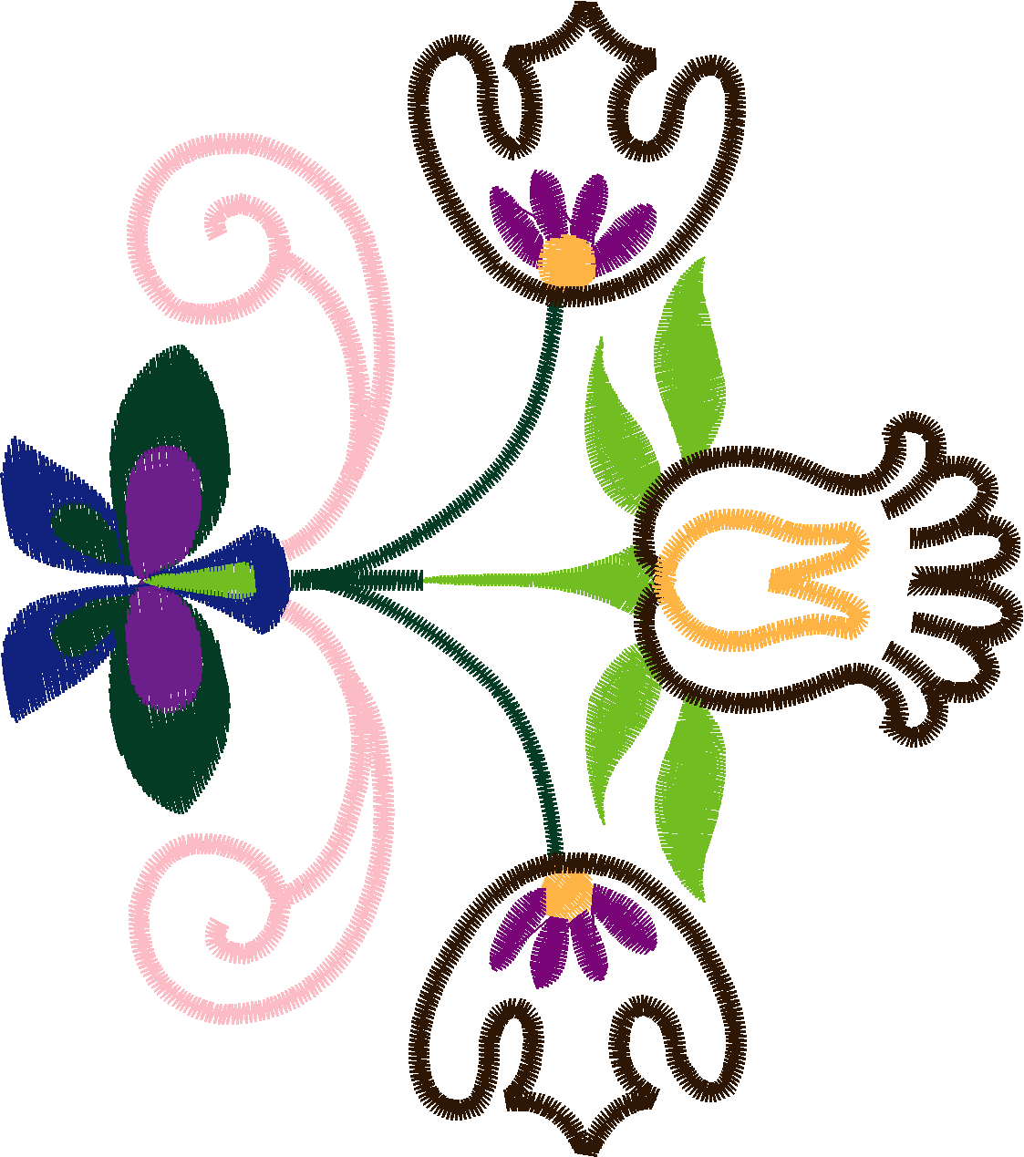 Appfolkartflowers 005 5x7