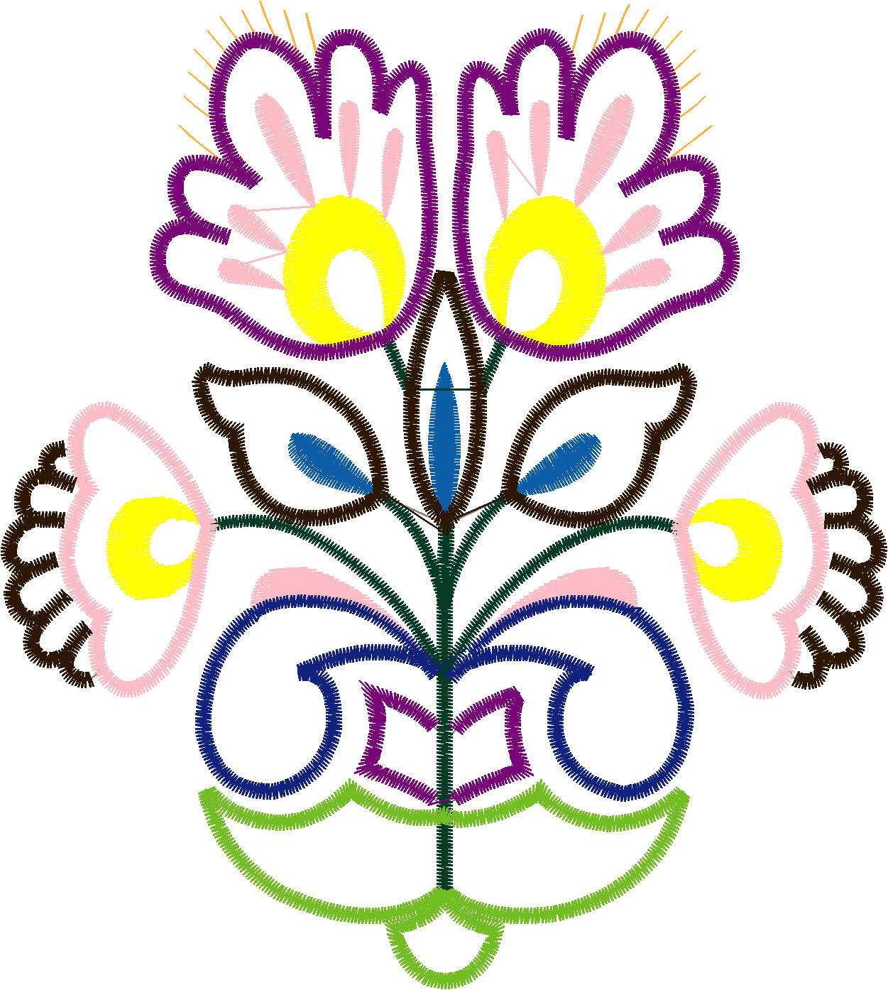 Appfolkartflowers 006 5x7