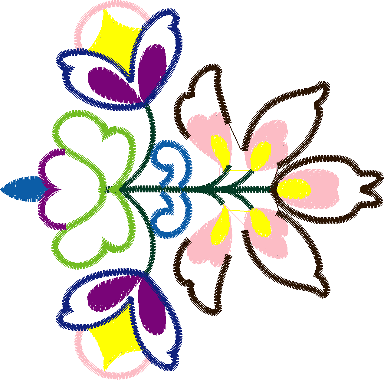 Appfolkartflowers 007 5x7