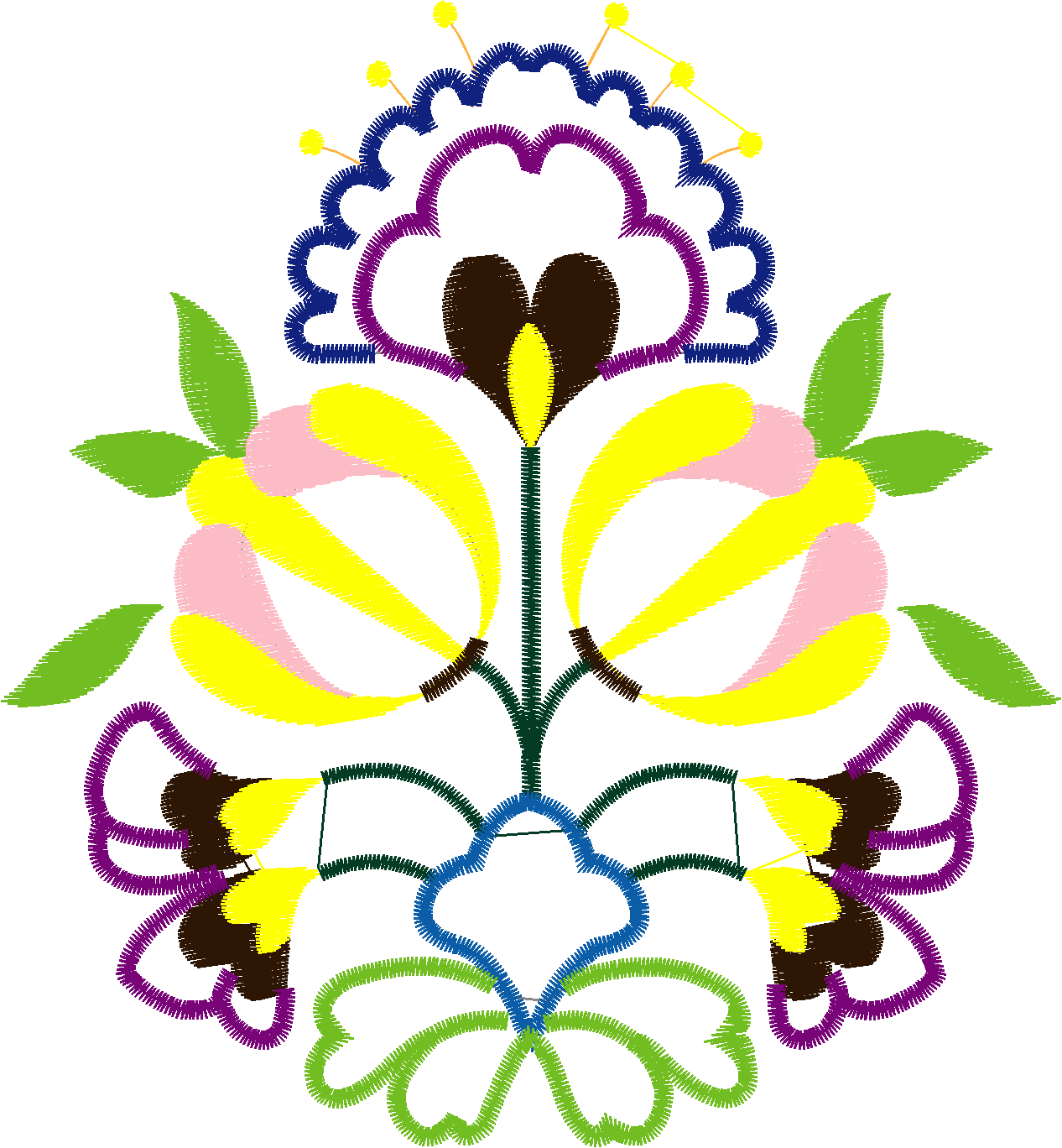 Appfolkartflowers 008 5x7