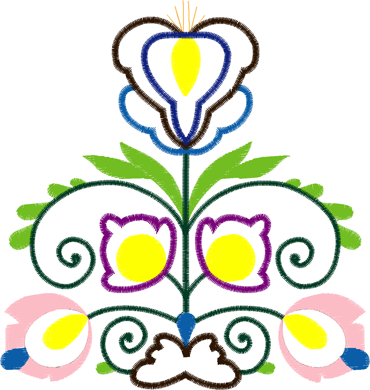 Appfolkartflowers 009 5x7