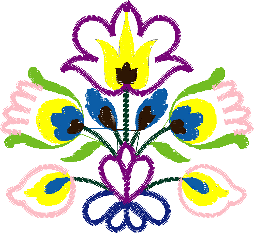 Appfolkartflowers 010 4x4