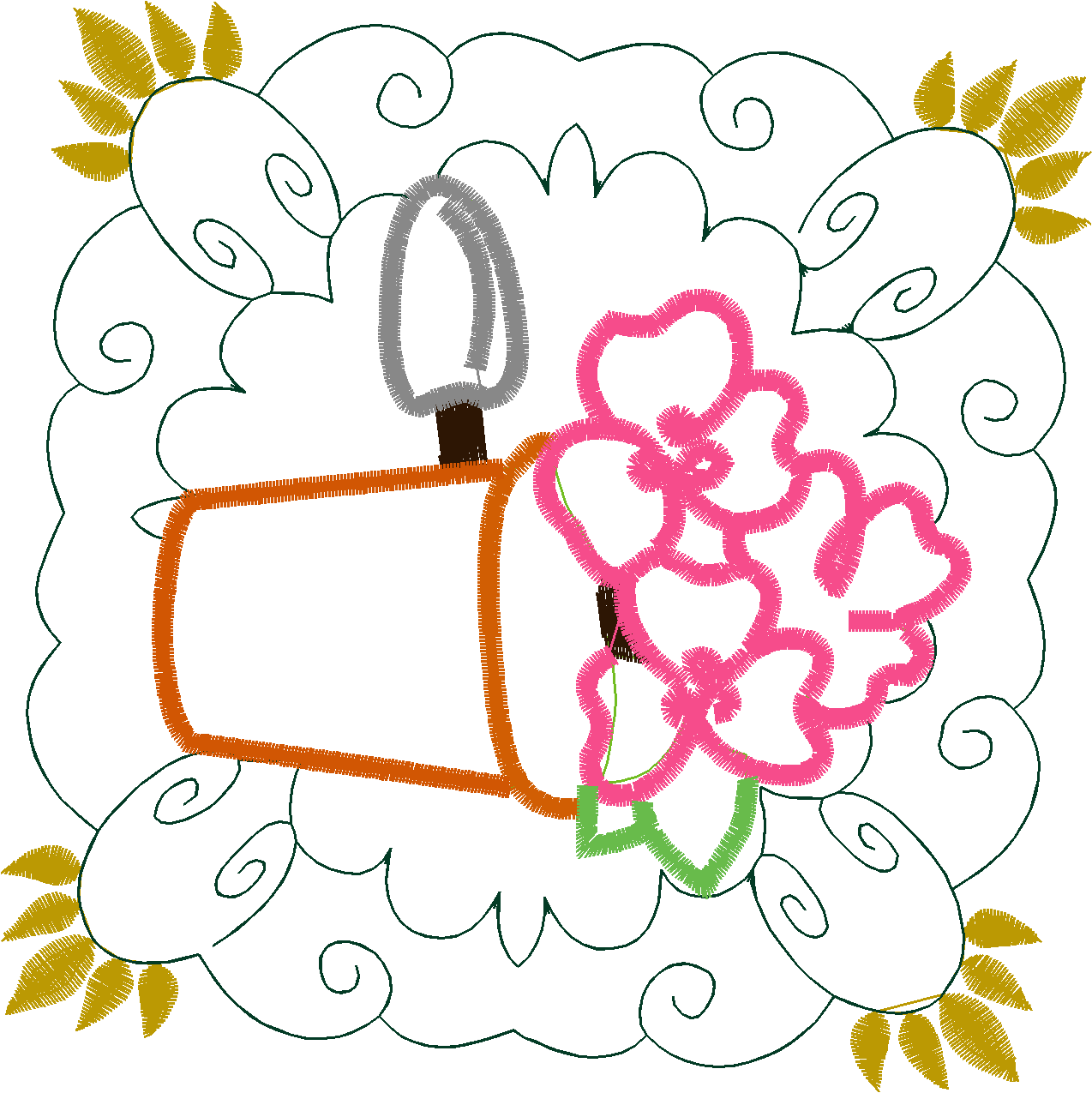 Applique   Garden Quilt  (11)
