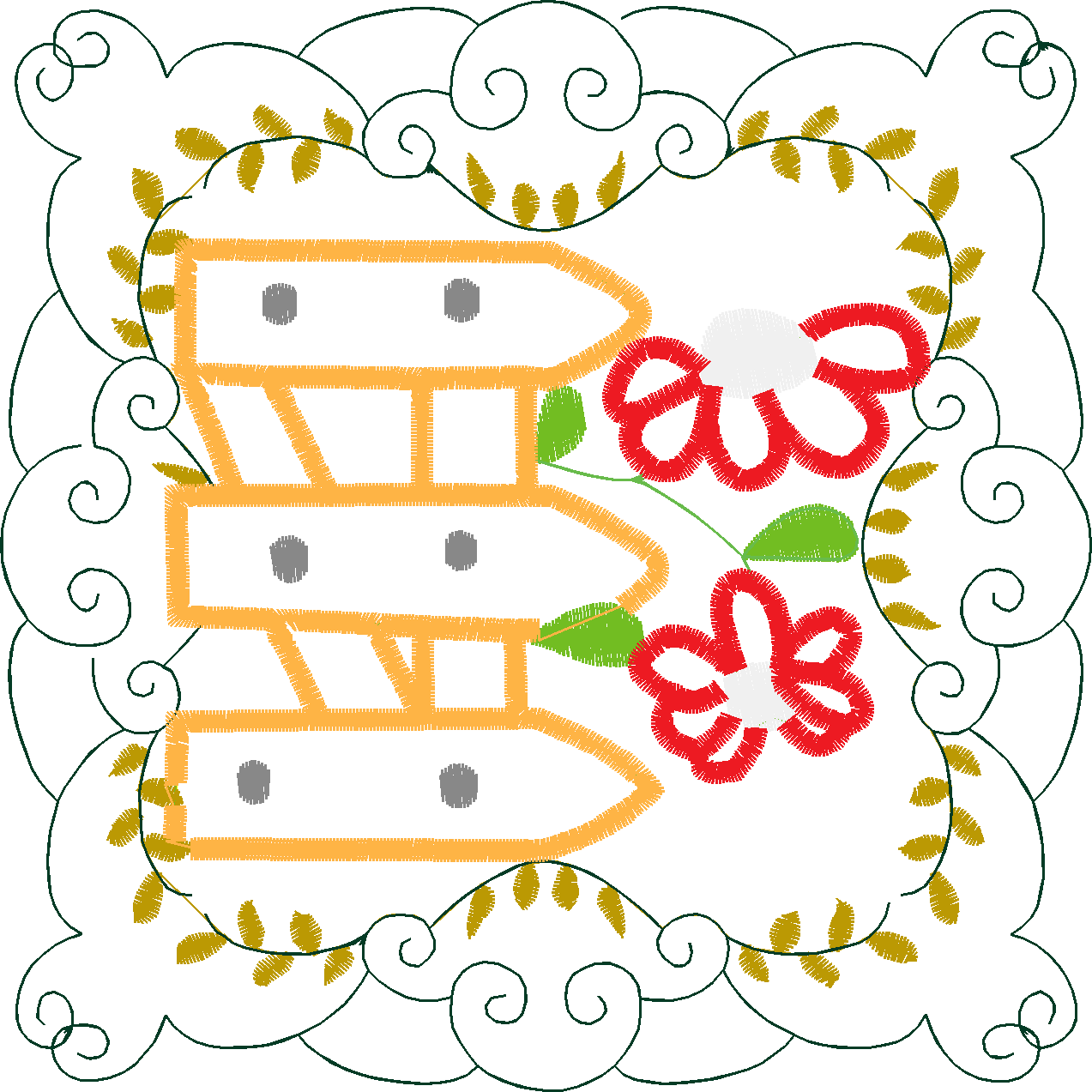 Applique   Garden Quilt  (12)