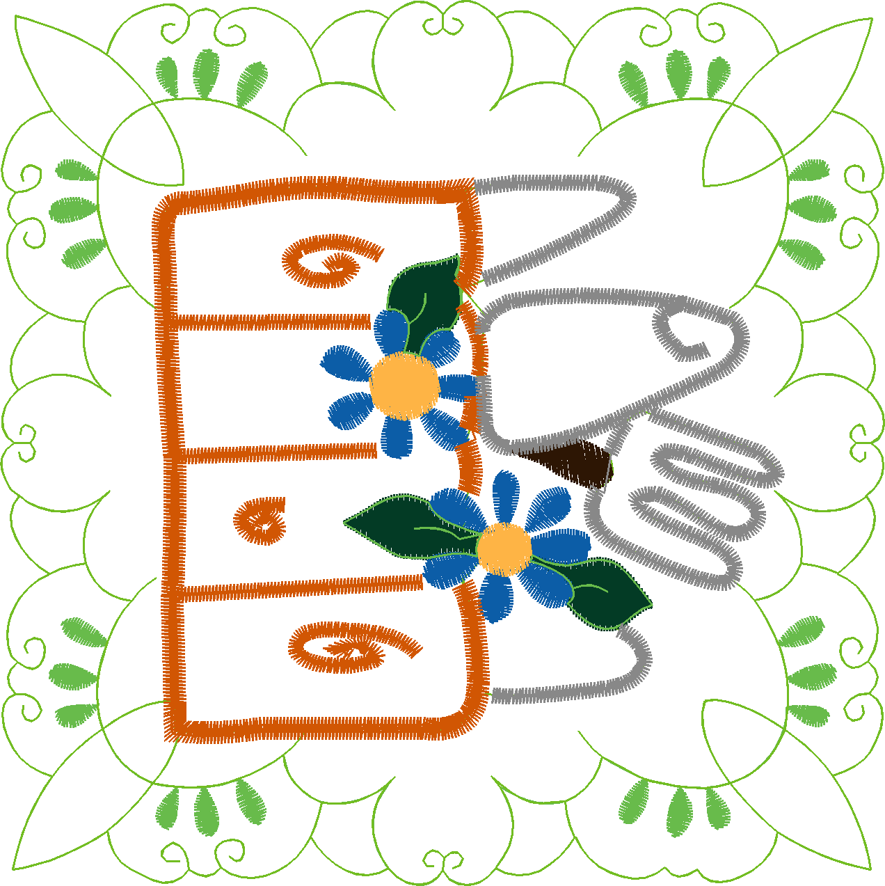 Applique   Garden Quilt  (3)