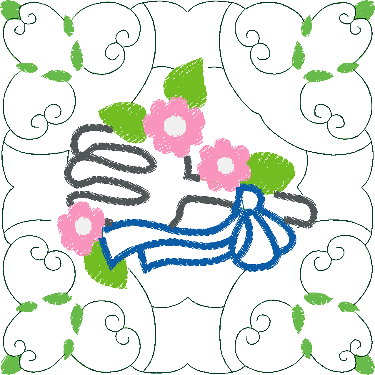 Applique   Garden Quilt  (4)