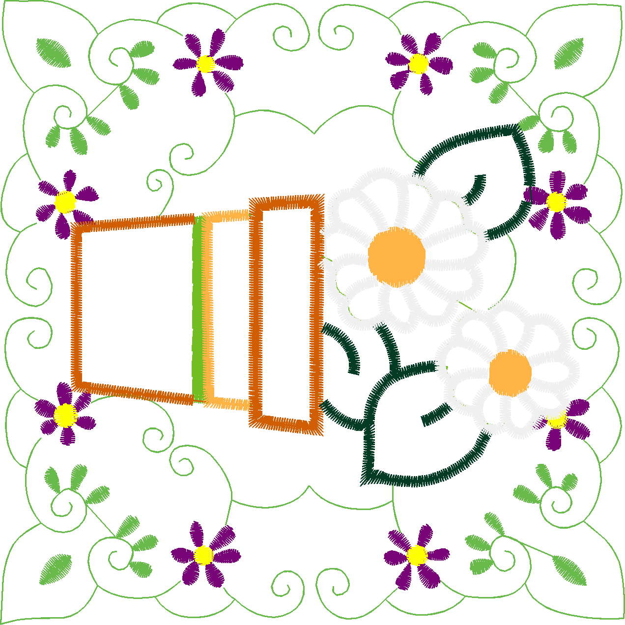 Applique   Garden Quilt  (5)