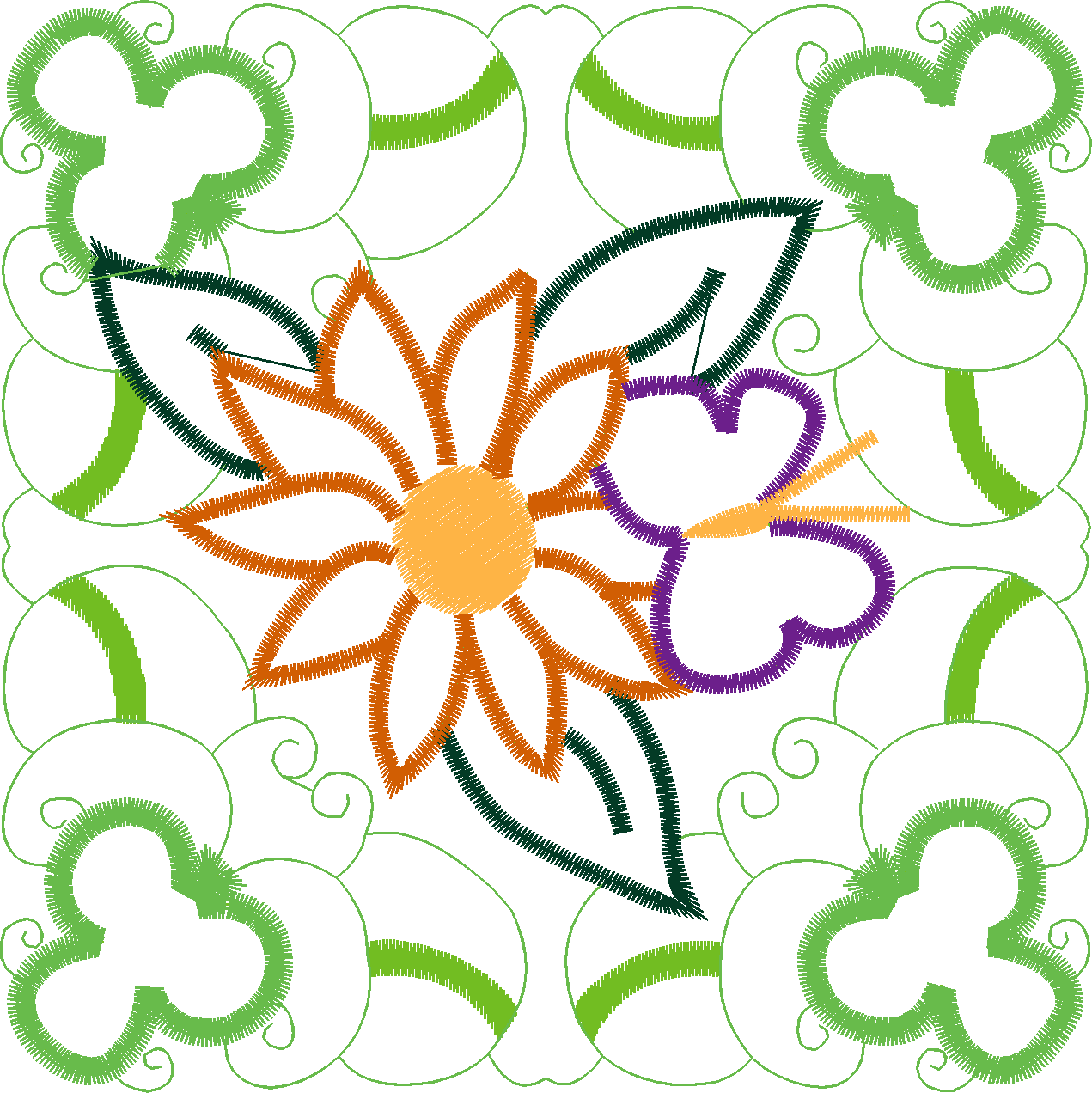 Applique   Garden Quilt  (7)
