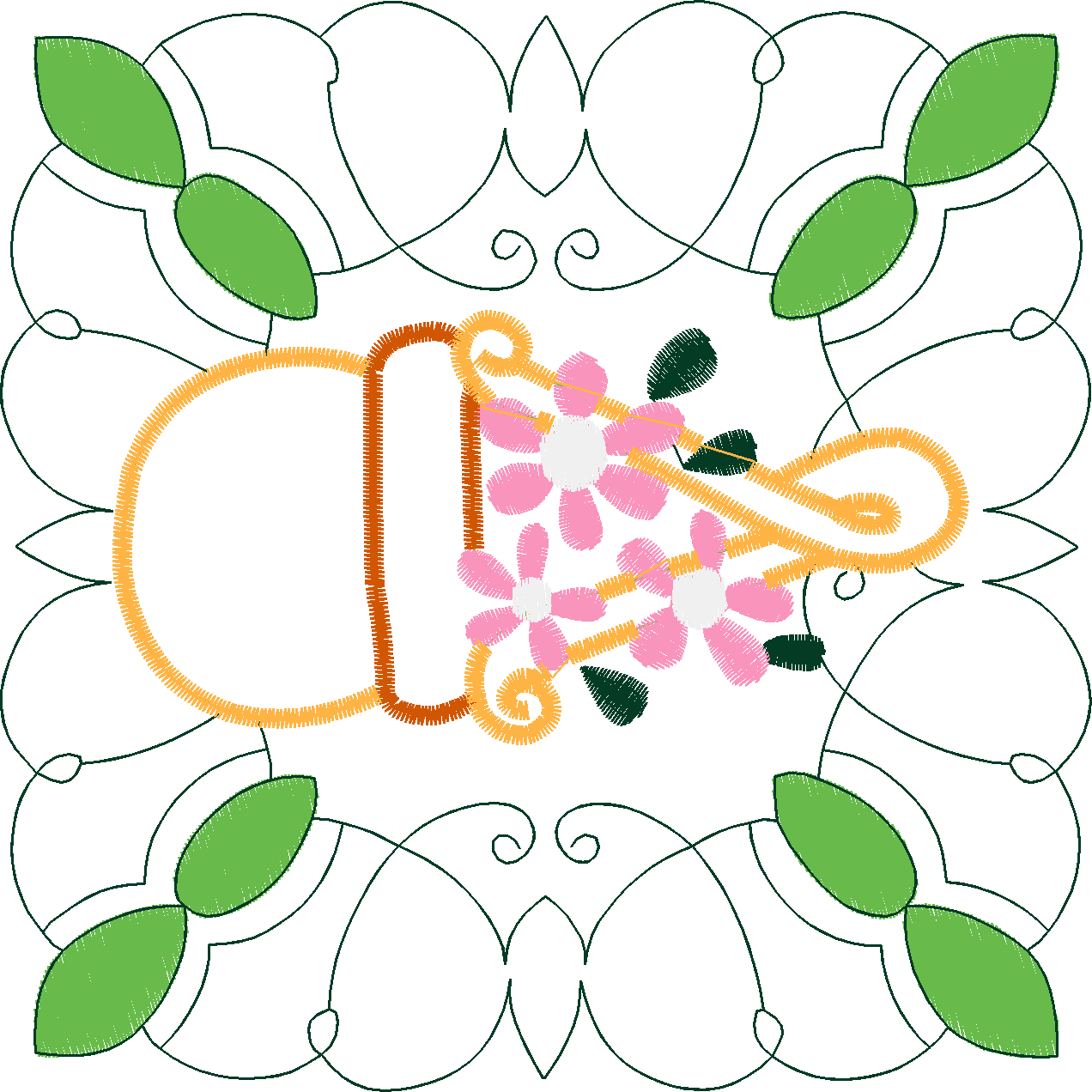 Applique   Garden Quilt  (8)