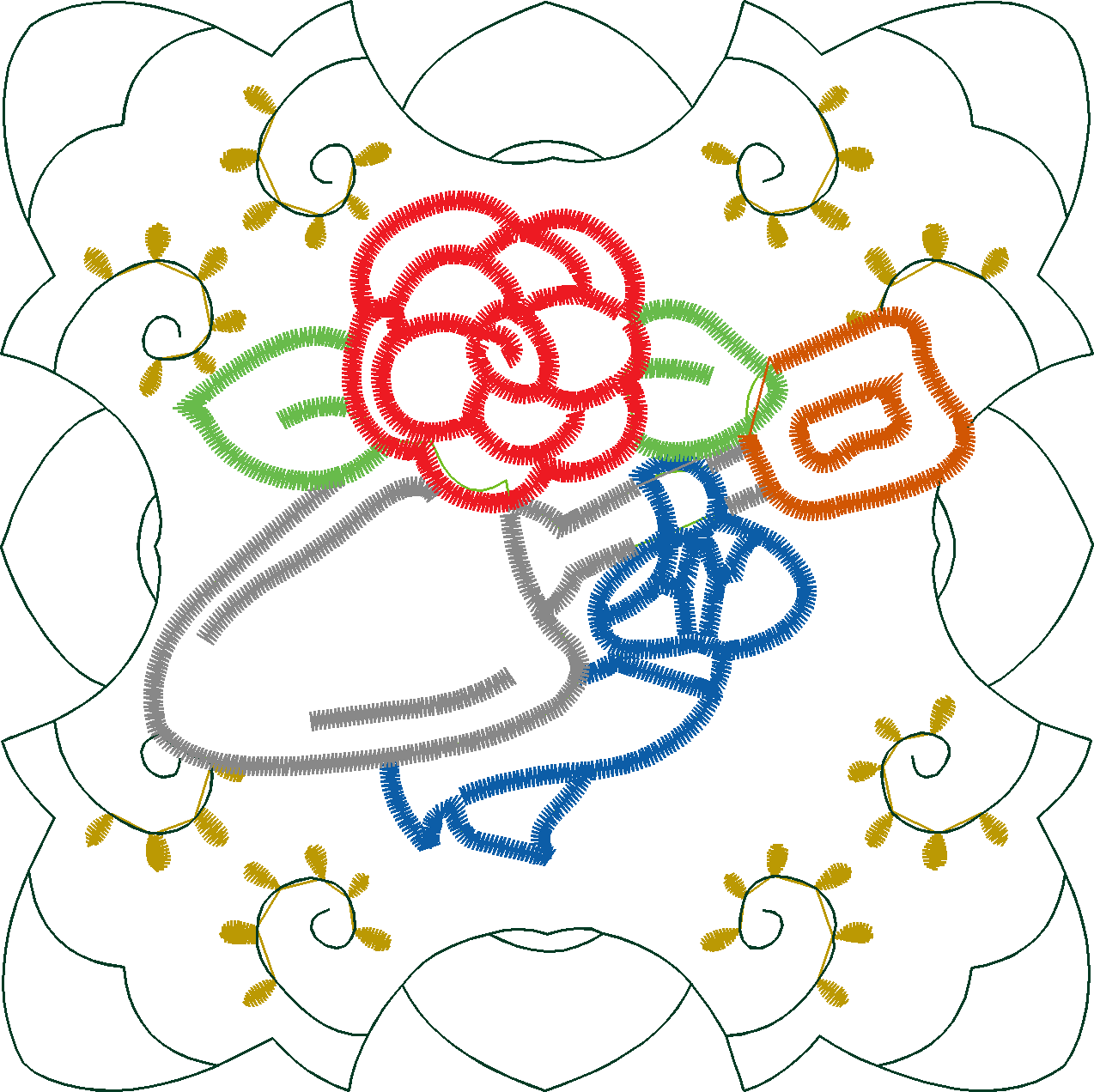Applique   Garden Quilt  (9)