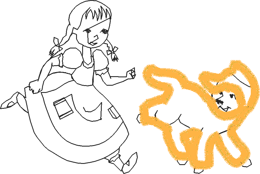 Applique   Girl With Lamb  (10)