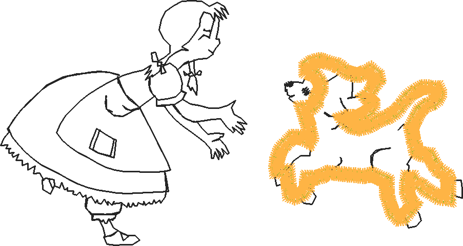 Applique   Girl With Lamb  (6)