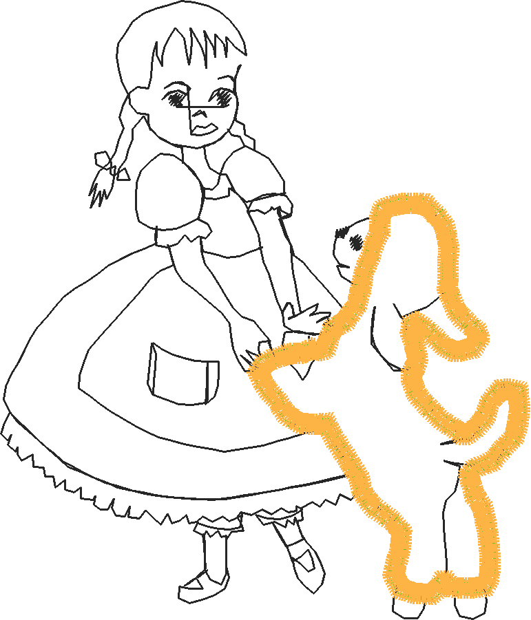 Applique   Girl With Lamb  (7)