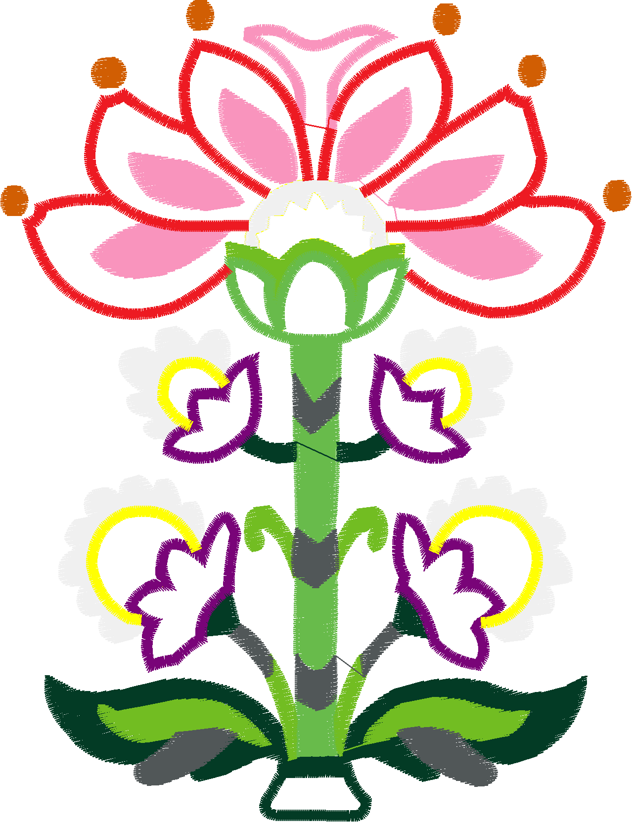 Applique   Jacobean Flowers  (1)