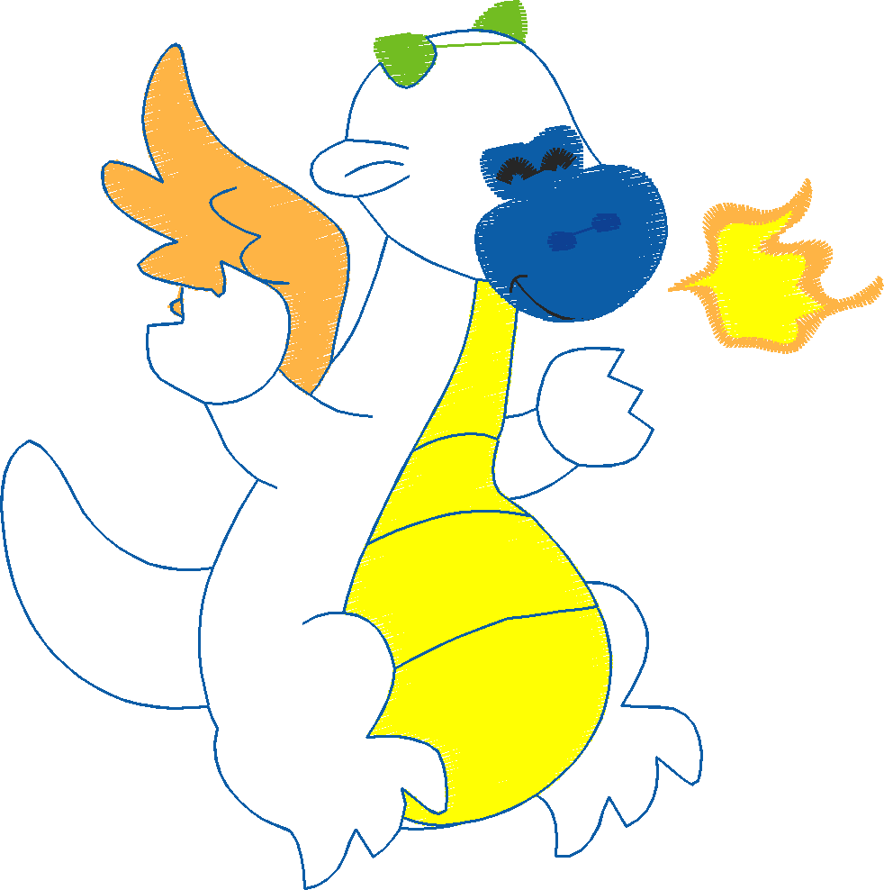 Applique   Partial Filled Dinosaurs  (6)
