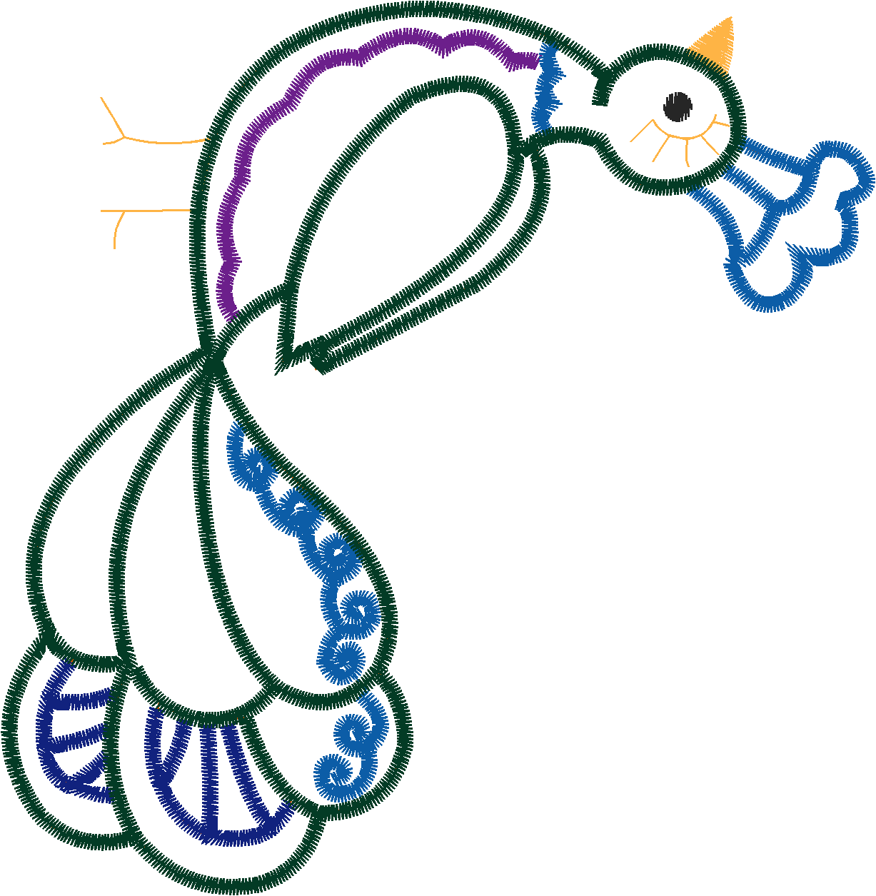 Applique   Peacocks  (10)