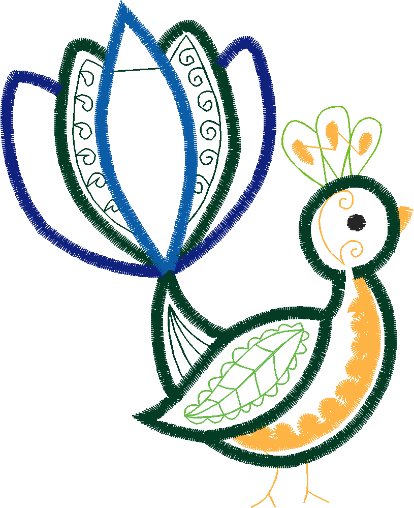 Applique   Peacocks  (19)
