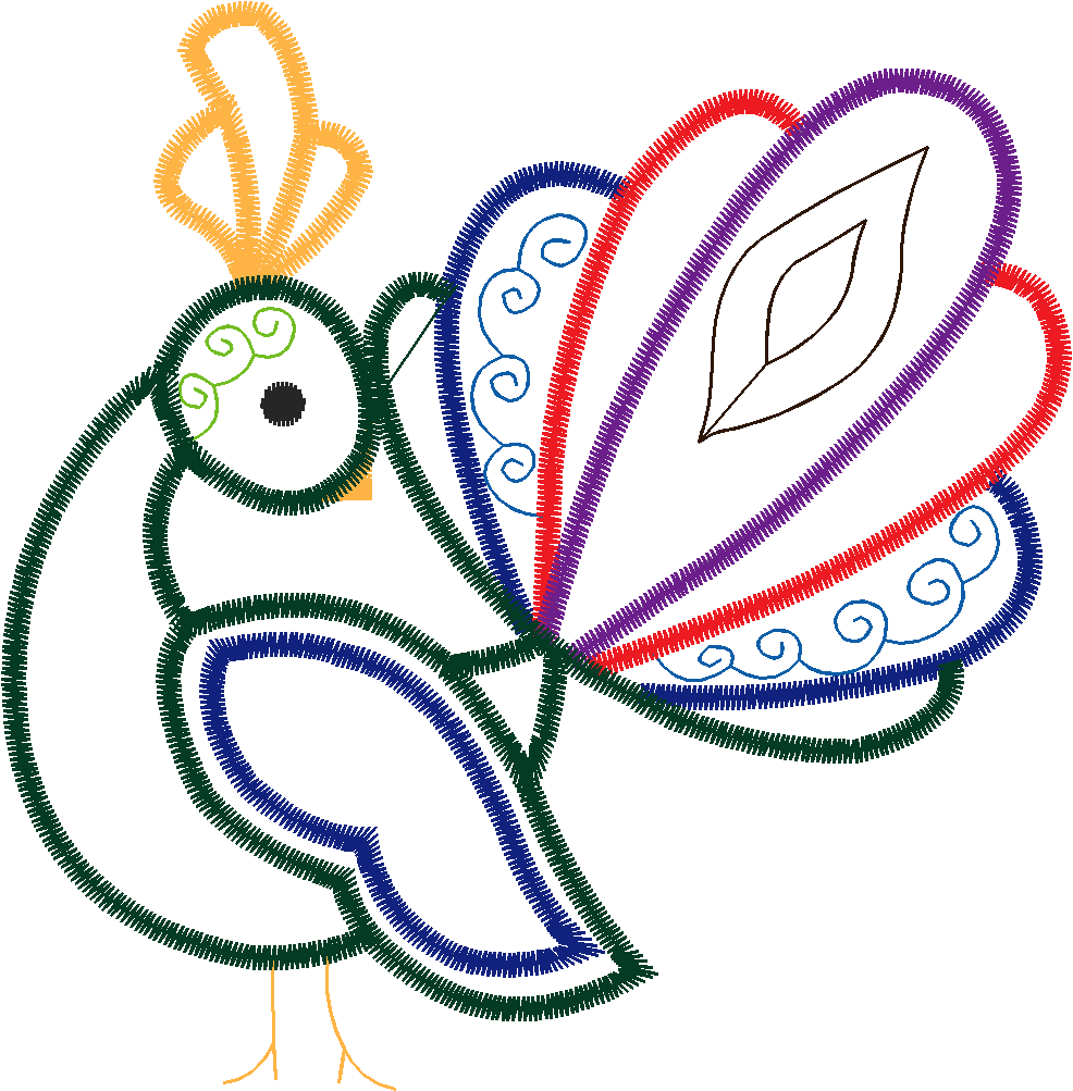 Applique   Peacocks  (3)