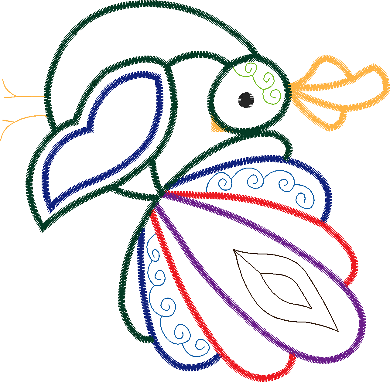Applique   Peacocks  (4)