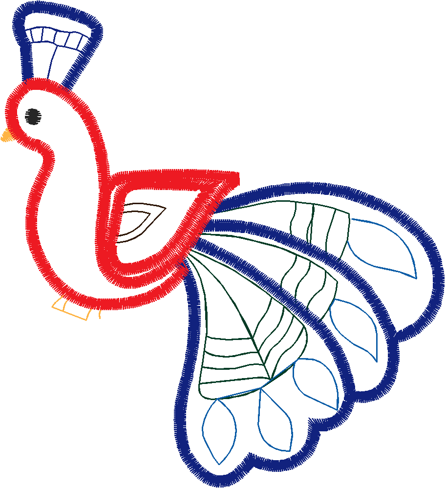 Applique   Peacocks  (5)