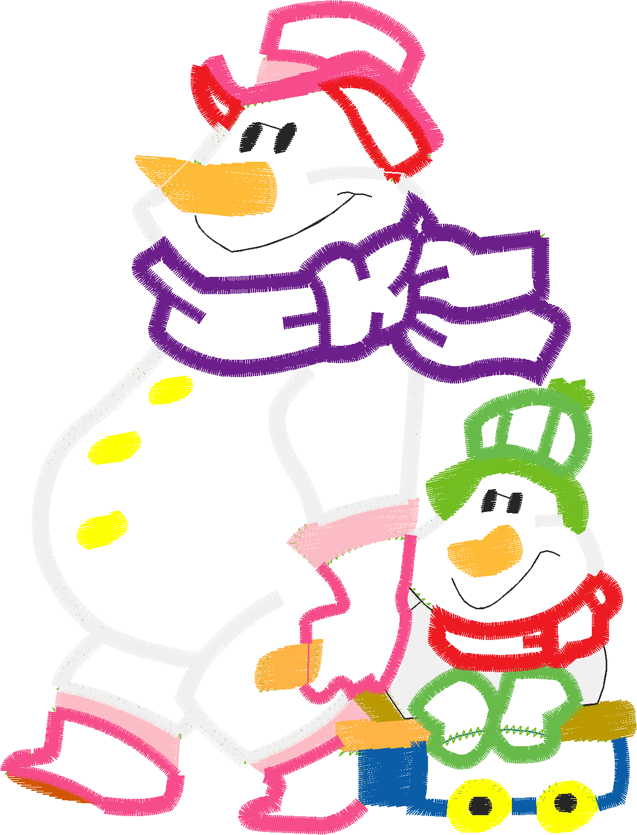 Applique   Snowmen  (8)