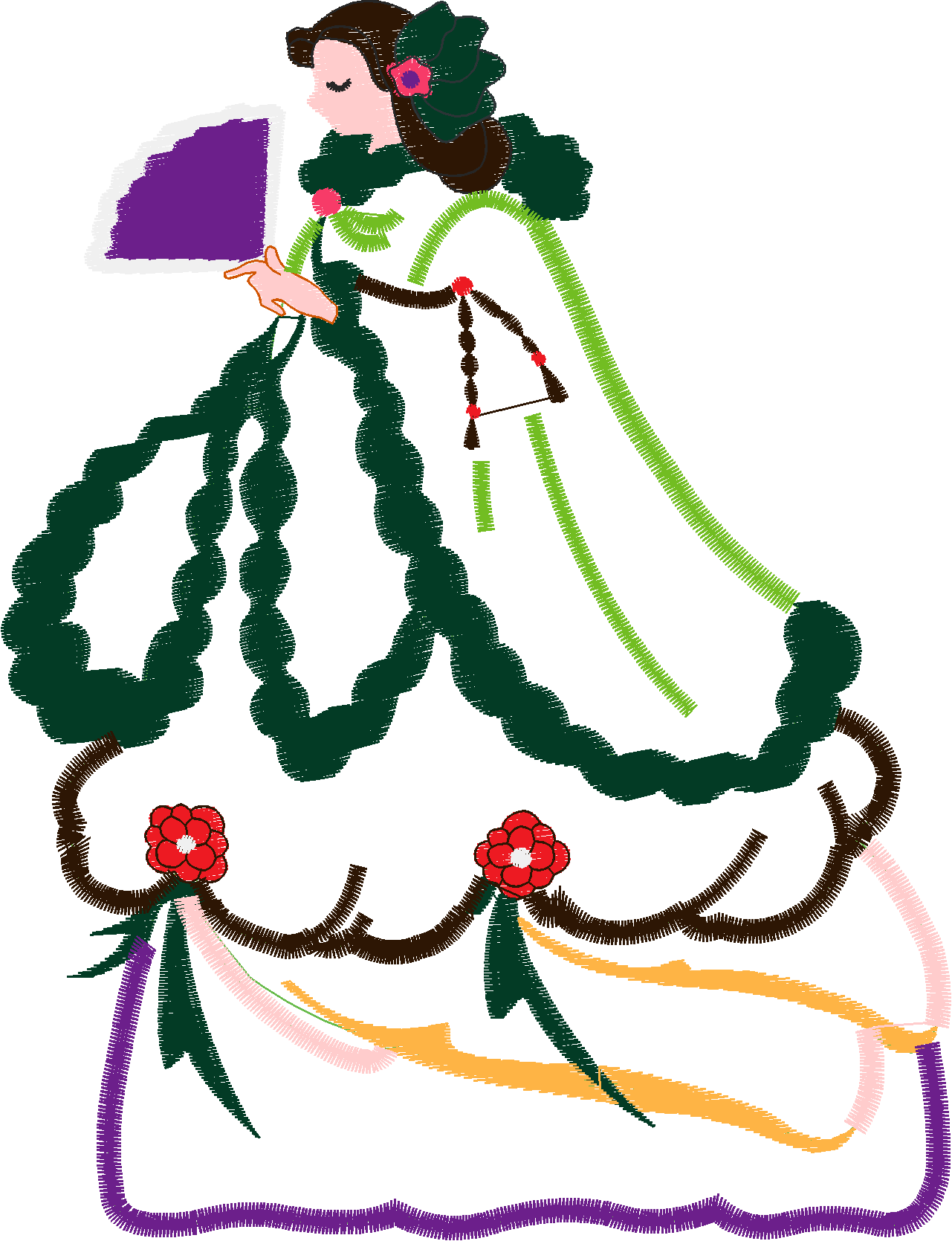 Applique   Victorian Ladies (10)